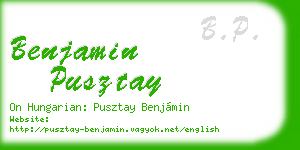 benjamin pusztay business card